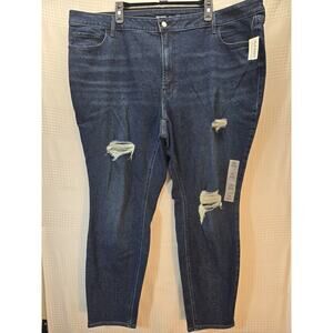 Old Navy Jeans Womens Size 26 Rockstar Super Skinny Mid Rise Blue Denim